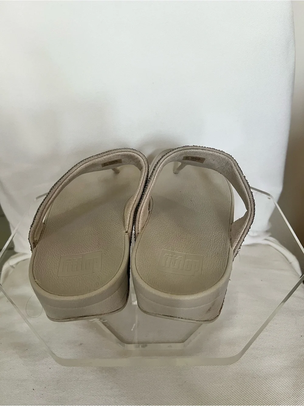 FitFlop Lulu Glittering Crystal-Embellished Sandals Size 8 Pre owned